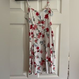 Mini white floral dress